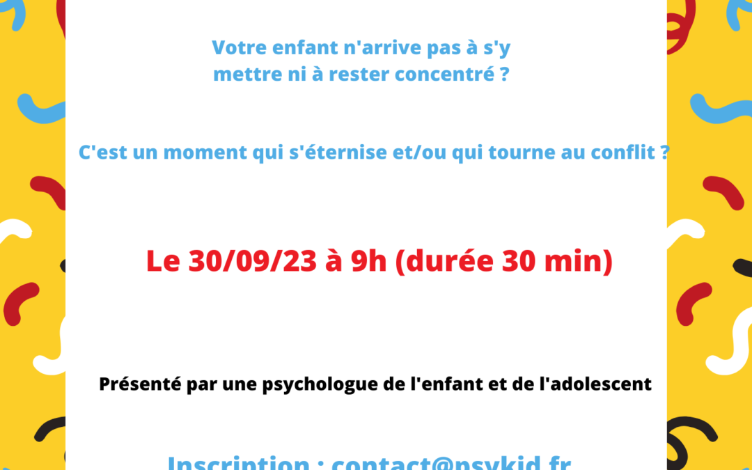 Webinaire : « Trucs et Astuces Devoirs »